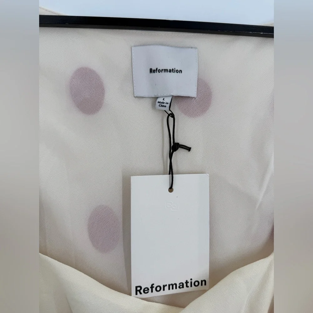 Reformation Iro Midi Dress In Carmona Dot - Picture 5 of 8
